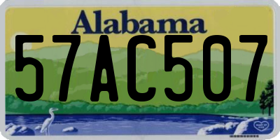 AL license plate 57AC507