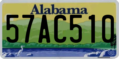 AL license plate 57AC510