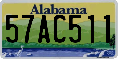 AL license plate 57AC511