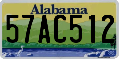 AL license plate 57AC512