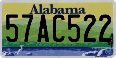 AL license plate 57AC522