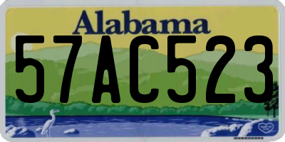 AL license plate 57AC523