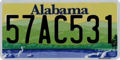 AL license plate 57AC531