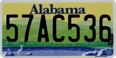 AL license plate 57AC536