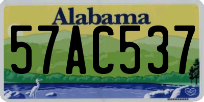 AL license plate 57AC537