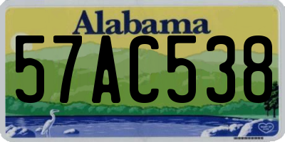 AL license plate 57AC538