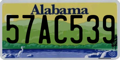 AL license plate 57AC539
