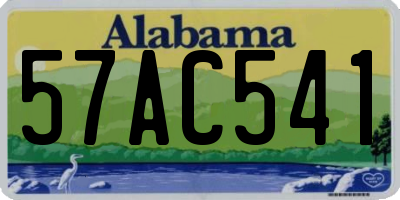AL license plate 57AC541