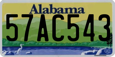 AL license plate 57AC543