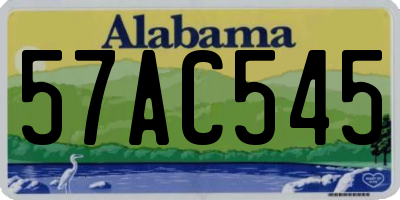 AL license plate 57AC545