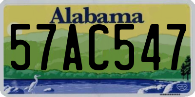 AL license plate 57AC547