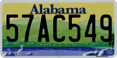 AL license plate 57AC549