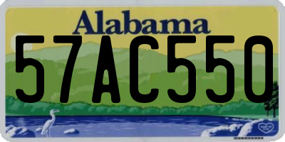 AL license plate 57AC550