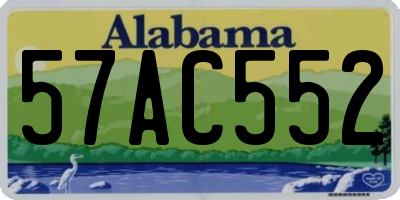 AL license plate 57AC552