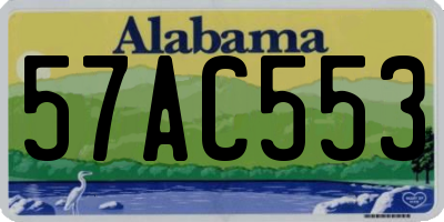 AL license plate 57AC553