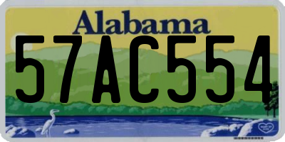 AL license plate 57AC554