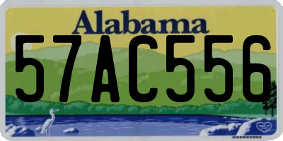 AL license plate 57AC556