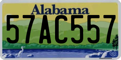 AL license plate 57AC557