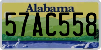 AL license plate 57AC558