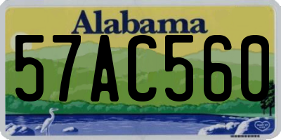 AL license plate 57AC560
