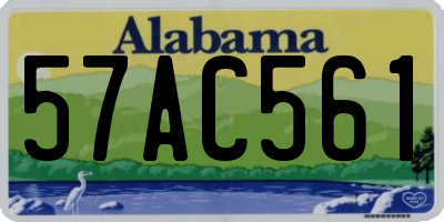AL license plate 57AC561