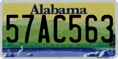 AL license plate 57AC563