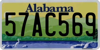 AL license plate 57AC569