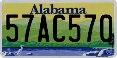 AL license plate 57AC570