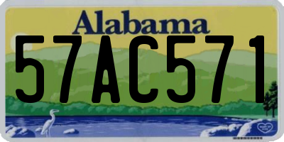 AL license plate 57AC571