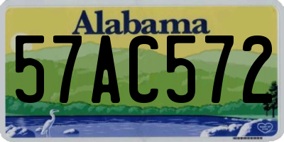 AL license plate 57AC572