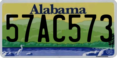 AL license plate 57AC573