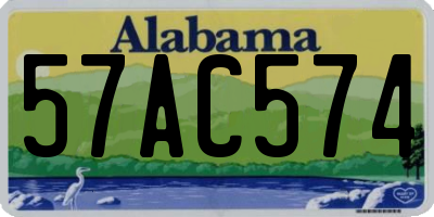 AL license plate 57AC574