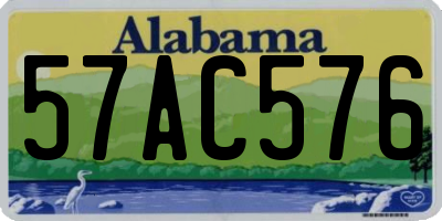 AL license plate 57AC576