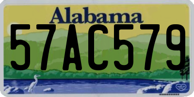 AL license plate 57AC579