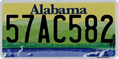 AL license plate 57AC582