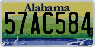 AL license plate 57AC584