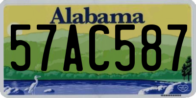 AL license plate 57AC587