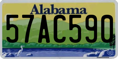 AL license plate 57AC590