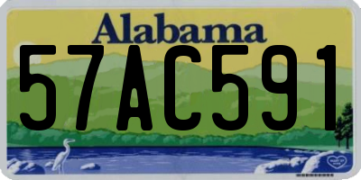 AL license plate 57AC591
