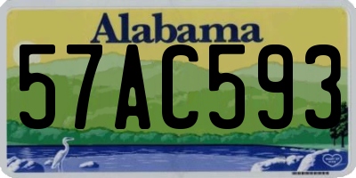 AL license plate 57AC593