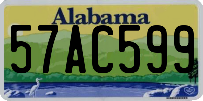 AL license plate 57AC599