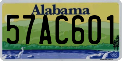 AL license plate 57AC601