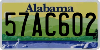 AL license plate 57AC602