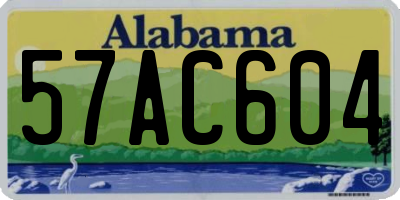 AL license plate 57AC604