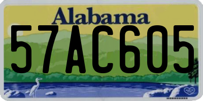 AL license plate 57AC605