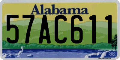 AL license plate 57AC611