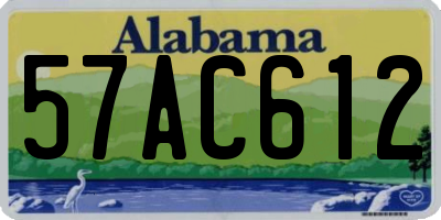 AL license plate 57AC612