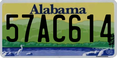 AL license plate 57AC614