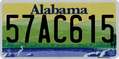 AL license plate 57AC615