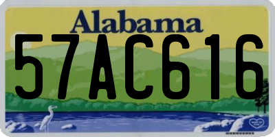AL license plate 57AC616